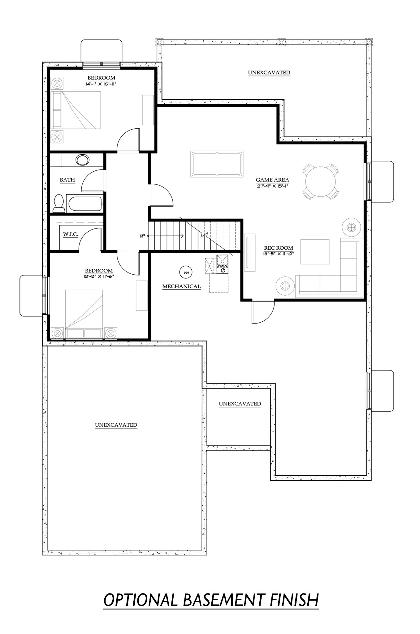 optional basement finish floor plan